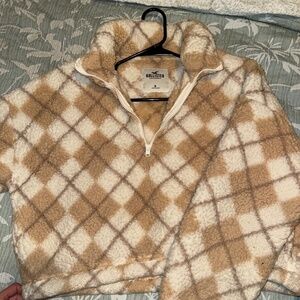 Hollister Quarter-Zip Fleece Patterned Pullover